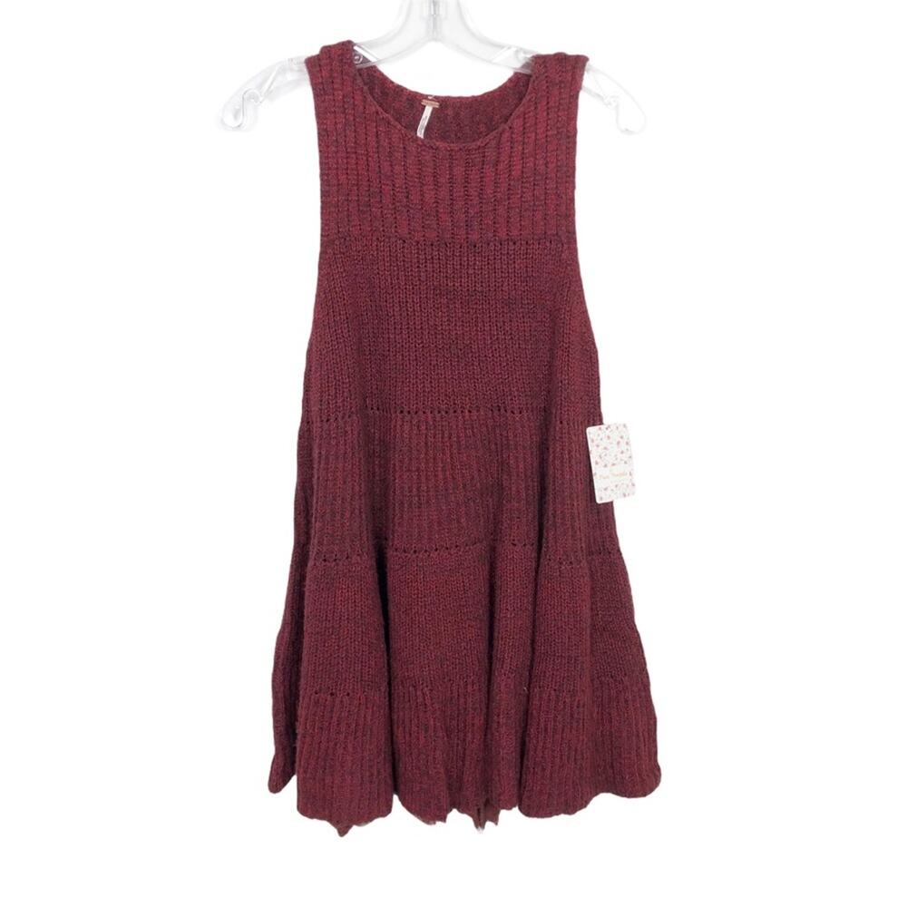 Free People Waterfall Ruffle Sweater Swing Dress - Picture 6 of 13